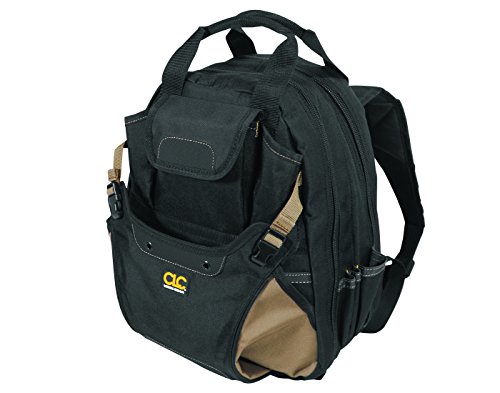 CLC Work Gear 1134 Carpenter's Tool Backpack, 44 Pockets, Padded Back Support