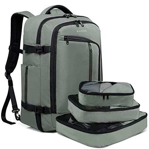 BANGE Travel Overnight Backpack,40-Liter FAA Flight Approved Weekender Bag Carry on Backpack GREEN...