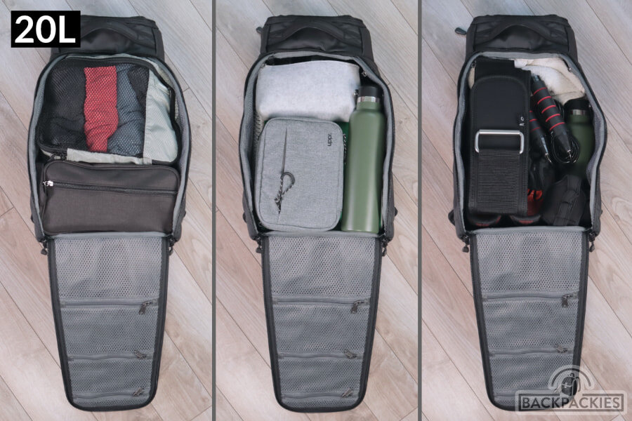 What can you fit in a 20L backpack? Real examples using the 20L Db Strom backpack