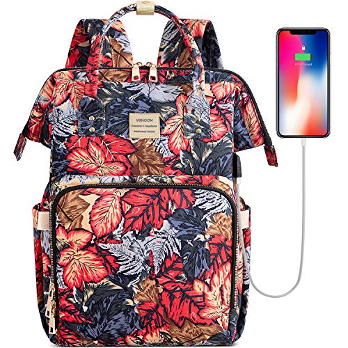 Laptop Backpack,15.6 Inch Stylish College School Backpack with USB Charging Port,Water Resistant...