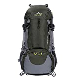 WoneNice 50L(45+5) Waterproof Hiking Backpack - Outdoor Sport Daypack with Rain Cover