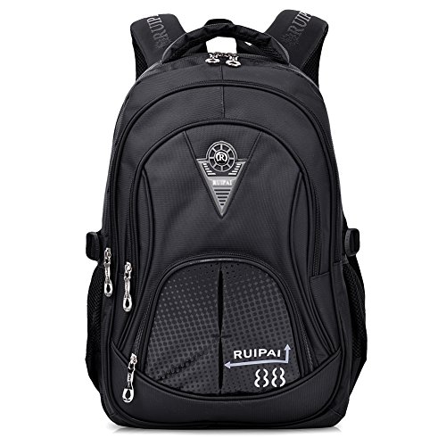 Vbiger School Backpack for Girls Boys for Middle School Cute Bookbag Outdoor Daypack (black)