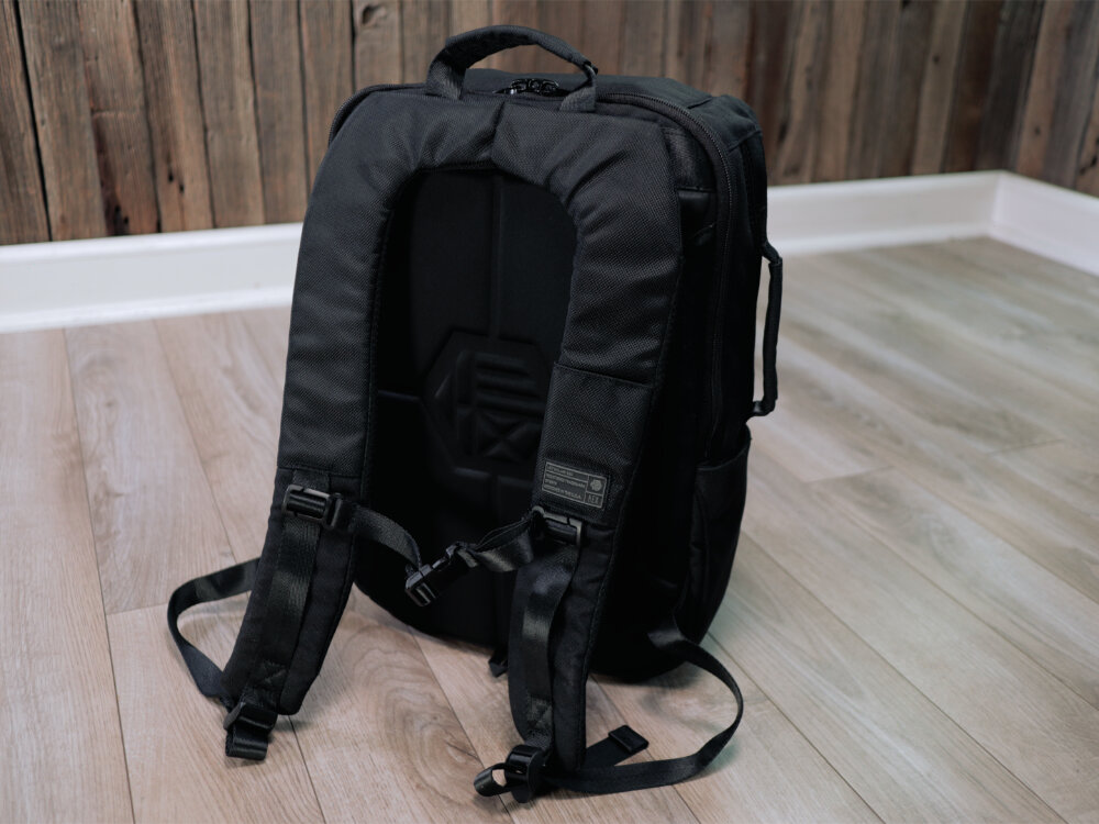 Shoulder straps on the HEX Technical backpack