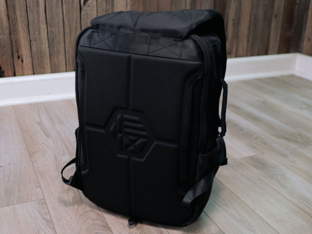 Molded EVA foam back panel on HEX Technical backpack