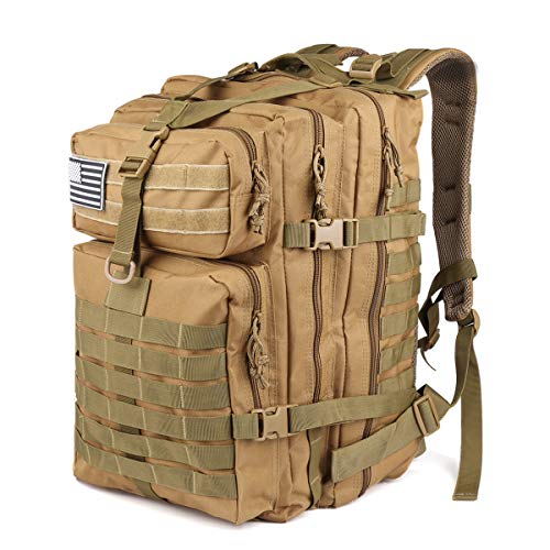 ROARING FIRE Tactical Backpack. Large Army Assault Pack, Expandable Molle Backpack for The Outdoor,...