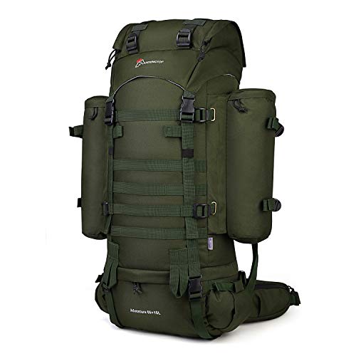 Mardingtop 70L/65L/65+10L Molle Hiking Internal Frame Backpacks with Rain Cover for...