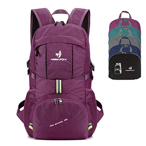 NEEKFOX Packable Lightweight Hiking Daypack 35L Travel Hiking Backpack, Ultralight Foldable Backpack...