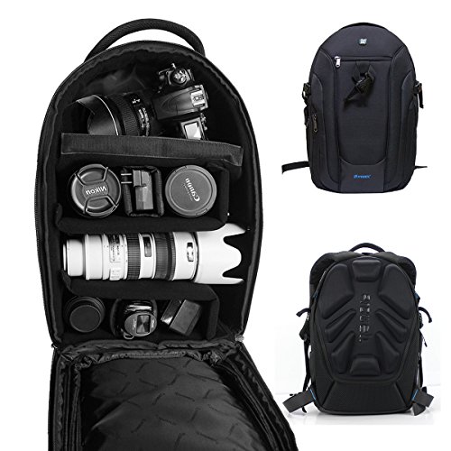 DSLR Camera Backpack Gadget Bag with Dividers,PROWELL Water Resistant Travel Outdoor Backpack for...