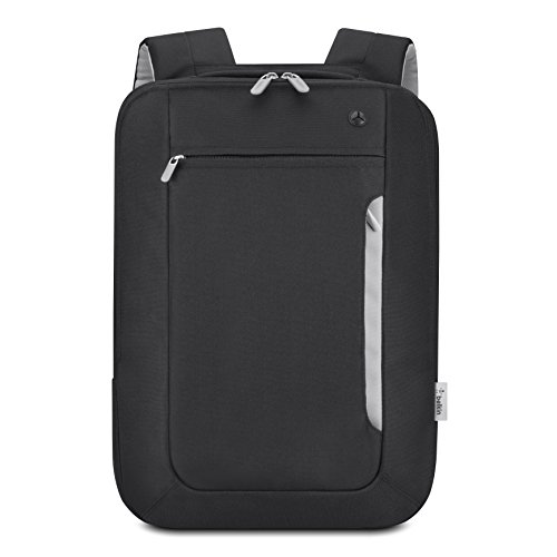 Belkin Slim Polyester Backpack for Laptops and Notebooks up to 15.4'' (Black / Light Gray)