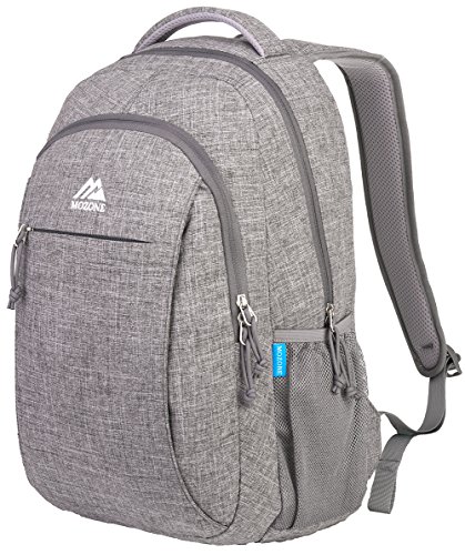 Mozone Casual Lightweight Water Resistant College School Laptop Backpack Travel Bag (Grey)
