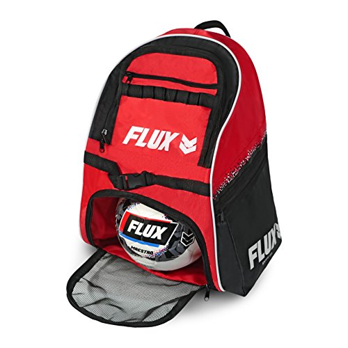 Flux Guardian Soccer Bag with Ball Holder - Sports Backpack with Cleat and Ball Holding Pocket for...