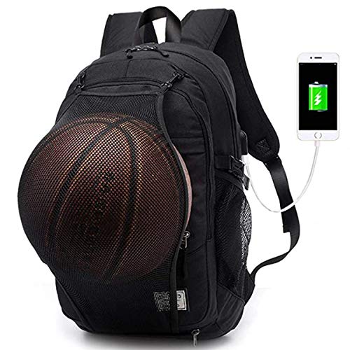 Laptop Backpack for Men Boys, Lightweight Water Resistant College Basketball Backpack with USB...