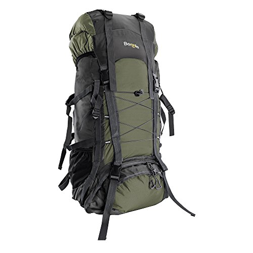 Bonnlo 60L Hiking Backpack, Inner Frame Backpack, Travel Daypack with Rain Cover, Upgraded,...
