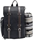 Picnic Backpack for 2 | Picnic Basket | Stylish All-in-One Portable Picnic Bag with Complete Cutlery...