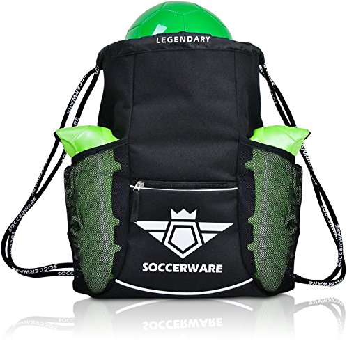 Soccer Bag Backpack with Ball Holder Pocket For Kids Youth Boys Girls Sackpack