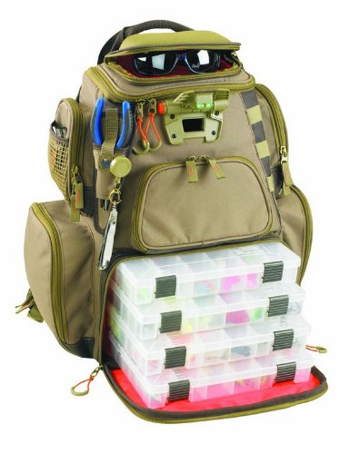 Wild River by CLC WT3604 Tackle Tek Nomad Lighted Backpack & Four PT3600 Trays