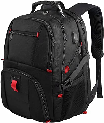 YOREPEK Backpack for Men,Extra Large 50L Travel Backpack with USB Charging Port,TSA Friendly...