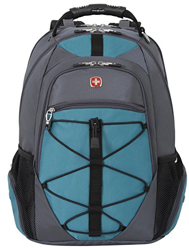 Swiss Gear SA6799 Gray with Teal TSA Friendly ScanSmart Laptop Backpack - Fits Most 15 Inch Laptops...