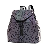 DIOMO Geometric Lingge Women Backpack Luminous Mens Travel Shoulder Bag Rucksack (Luminous NO.3)