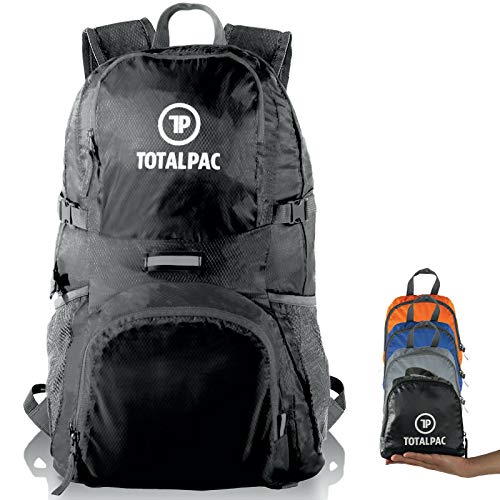 Totalpac - 35L Hiking Daypack Backpack - 11oz - Ripstop Nylon - 11 Pockets - Traveling & Hiking