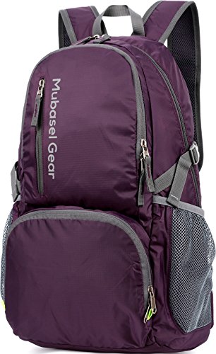 Mubasel Gear Backpack - Lightweight Backpacks for Travel Hiking - Daypack for Women Men (Purple)