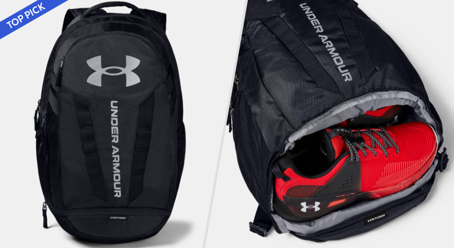 Under Armour Hustle 5.0 - gym backpack with shoe compartment