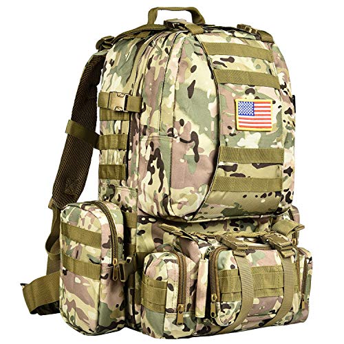 CVLIFE Military Tactical Backpack Army Rucksack Assault Pack Detachable Molle Bag