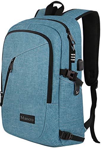 Mancro Laptop Backpack, Business Water Resistant Laptops Backpack for Men Women
