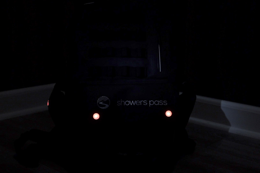 Showers Pass beacon lights - Utility backpack review