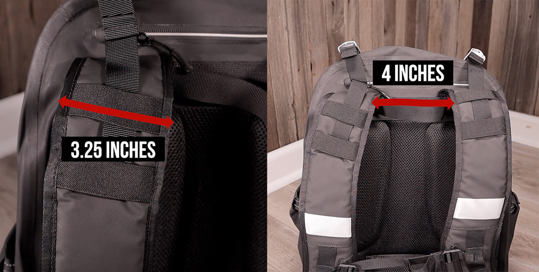 Showers Pass Utility waterproof backpack review - shoulder straps