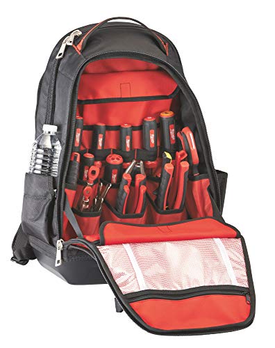 Milwaukee 48-22-8200 1680 Denier 35 Pocket Jobsite Backpack w/ Laptop Sleeve and Molded Plastic Base