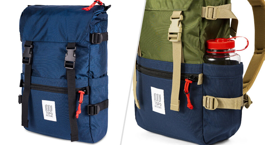 Topo Designs Rover backpack with water bottle holder