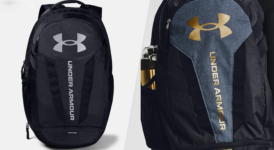 Under Armour Hustle 5.0 backpack with water bottle holder