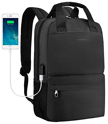 Kopack College Backpack W USB Charging Port Lightweight Slim Laptop Bag for Business Travel 15 15.6...