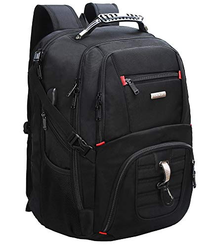 50L Large Travel Backpack 19 Inches Laptop Bag with USB Charging Port TSA Durable College School...
