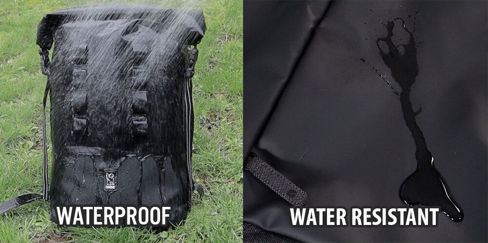 waterproof vs water resistant backpack