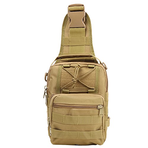 TOPQSC Shoulder Bag, Tactical Shoulder Bag Sling Chest Pack Crossbody Bag Riding Sports Multipurpose...