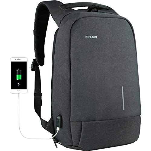 OUTJOY Laptop Backpack for Men Lightweight Waterproof Anti-Theft Travel Backpack School Backpack...