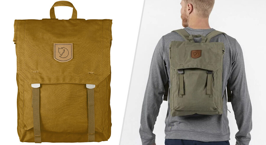 Fjallraven Foldsack No. 1 backpack on male model