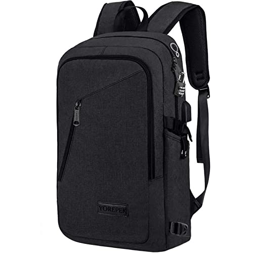 YOREPEK Slim Laptop Backpack, Travel Backpack for Men Women with USB Charging Port, Anti Theft...