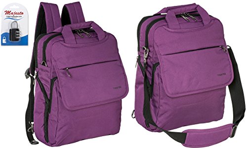 Slim Convertible Laptop Backpack 14 Inch Travel Bag Notebook Commuter + Padlock