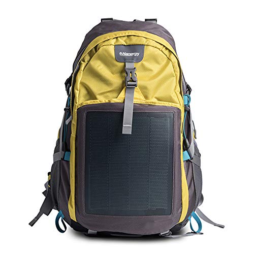 HANERGY Solar Charging Hiking Camping Backpack with Built-in 10.6W Solar Panels, Outdoors Emergency...