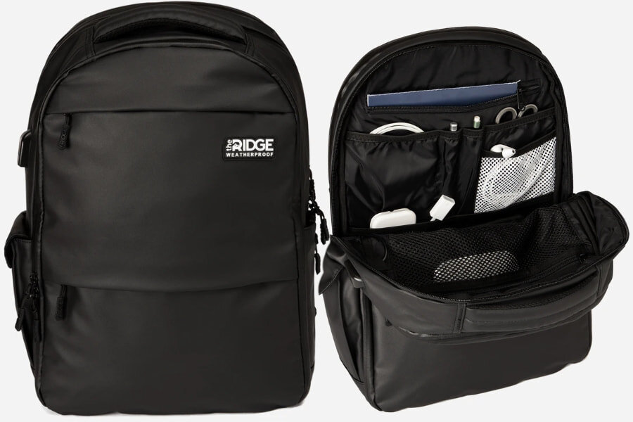 The Ridge Commuter laptop backpack with lots of pockets and compartments