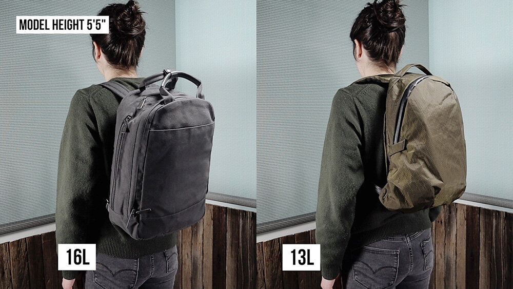 Backpack size guide - backpack under 19L