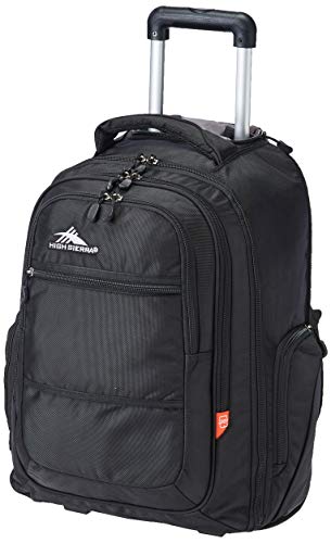 High Sierra Rev Rolling Backpack, Black, One Size