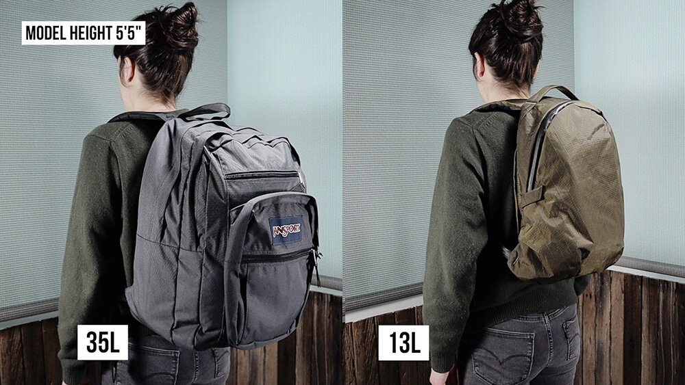 What size backpack do I need? Large vs small backpack sizes