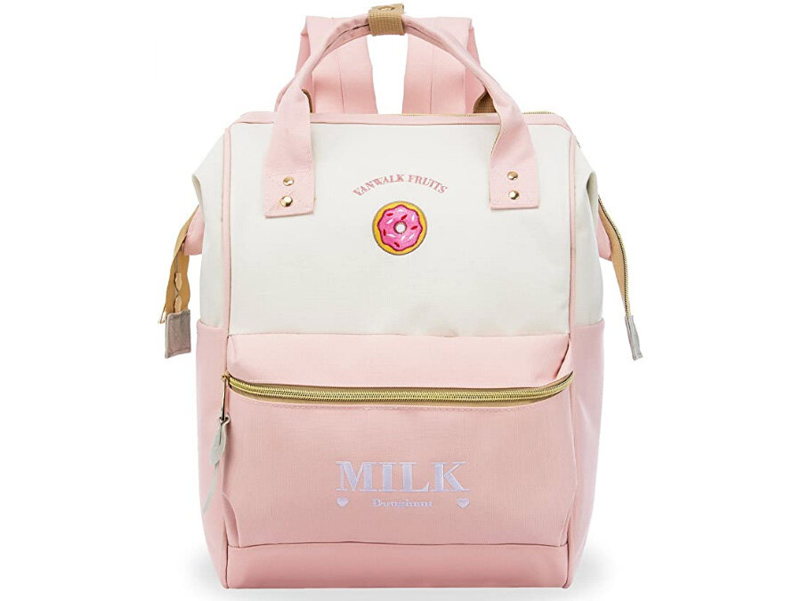 Vanwalk Fruits pink aesthetic backpack