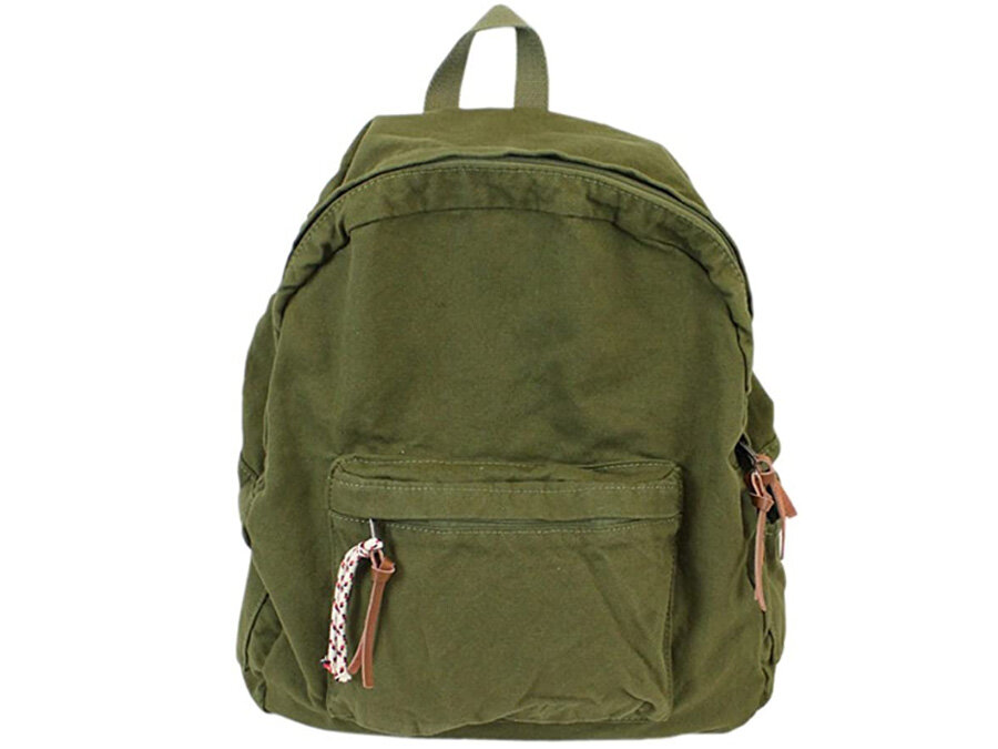 green canvas grunge aesthetic backpack