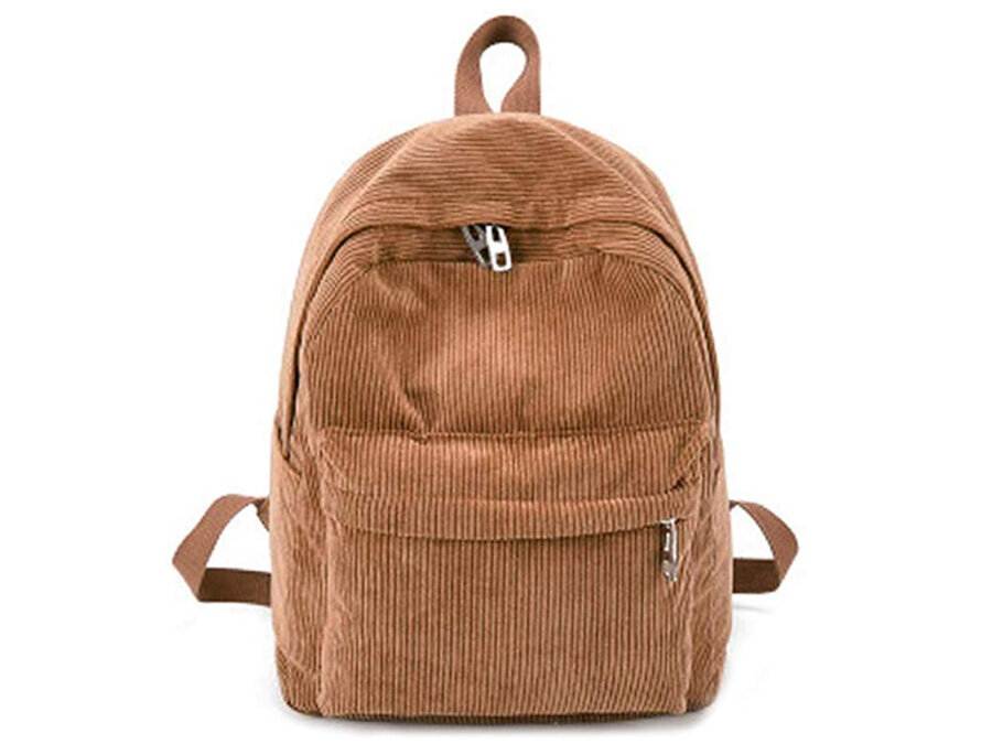 Corduroy 90s aesthetic backpack