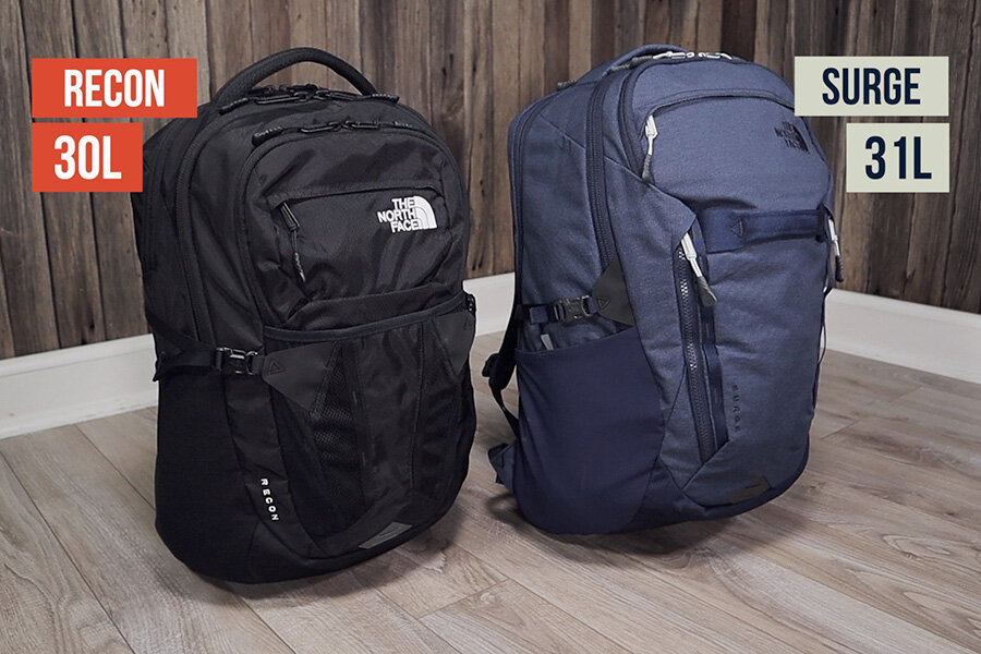 North Face Recon vs Surge backpack - which is bigger?